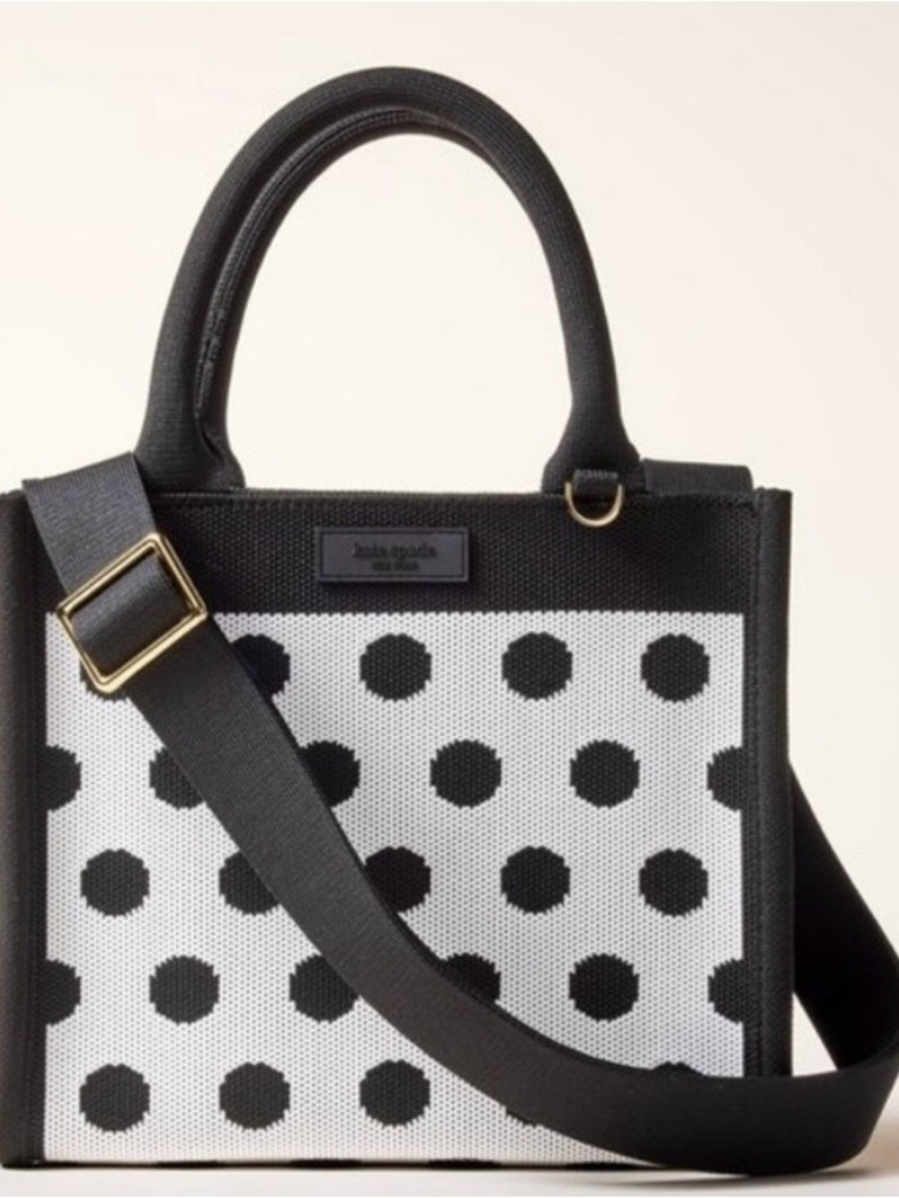 kate spade Black and White Polka Dot Crossbody Bag